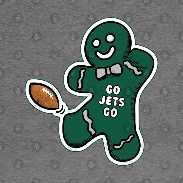 New York Jets Gingerbread Man by Rad Love